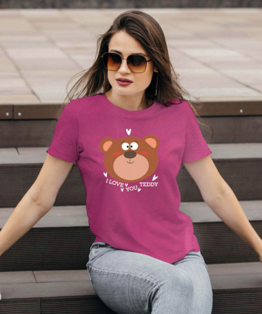 I love you teddy T-shirt Basic Donna