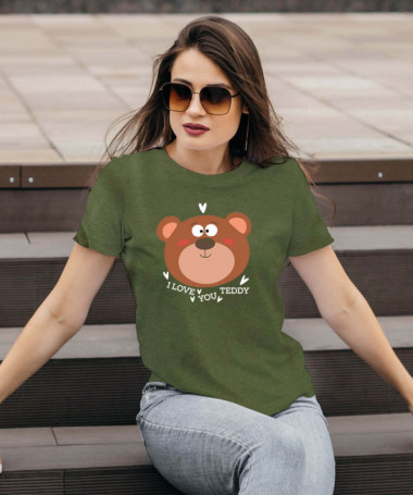 I love you teddy T-shirt Basic Donna