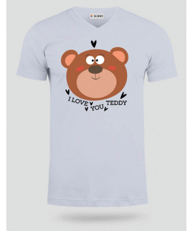 I love you teddy  T-shirt Scollo V