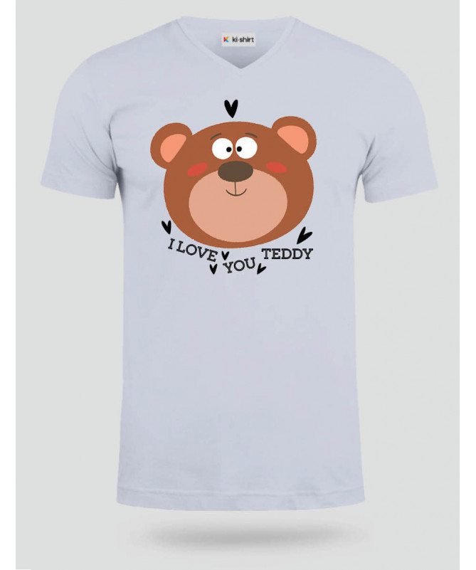 I love you teddy  T-shirt Scollo V