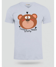 I love you teddy  T-shirt Scollo V