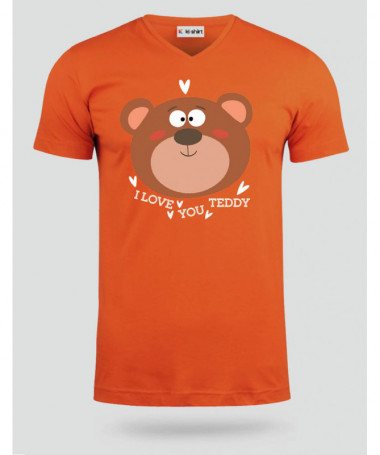 I love you teddy  T-shirt Scollo V