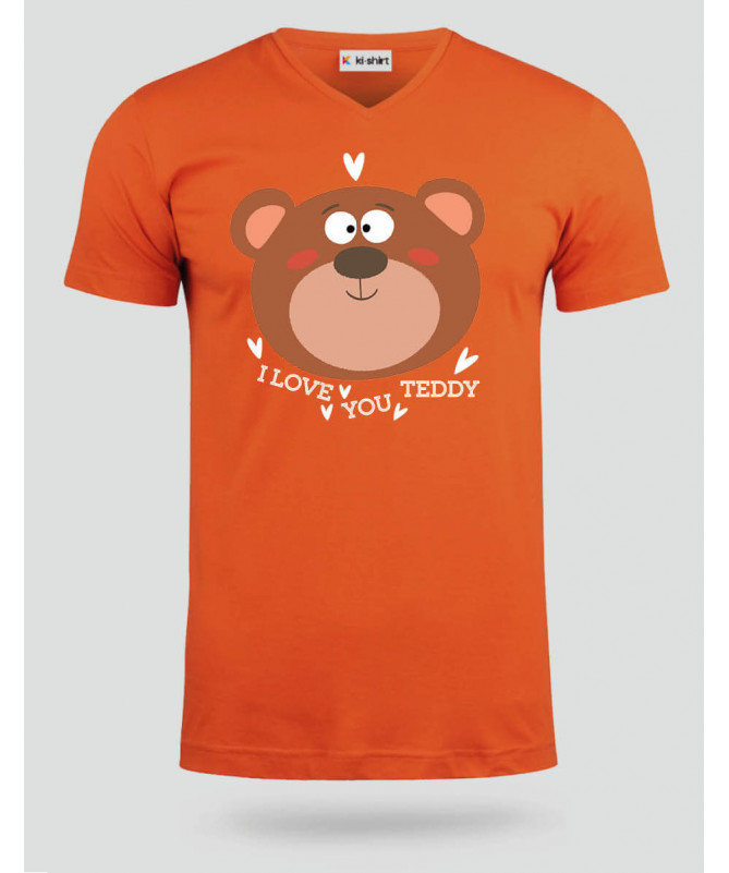 I love you teddy  T-shirt Scollo V