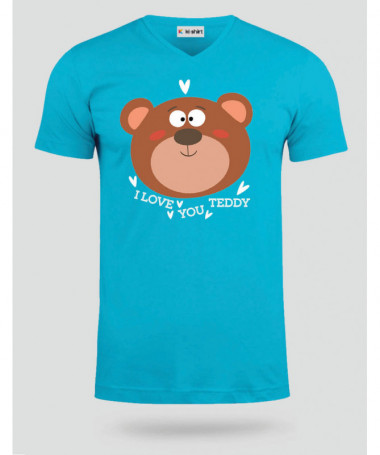 I love you teddy  T-shirt Scollo V
