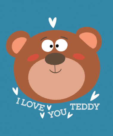 I love you teddy  T-shirt Scollo V