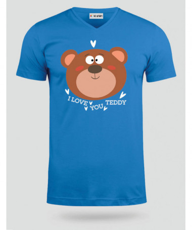 I love you teddy  T-shirt Scollo V