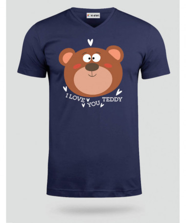 I love you teddy  T-shirt Scollo V