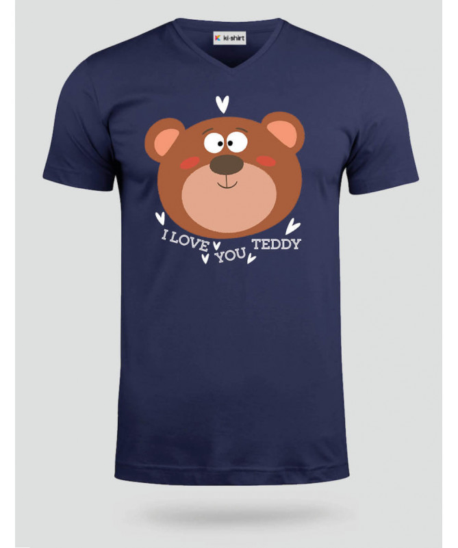 I love you teddy  T-shirt Scollo V