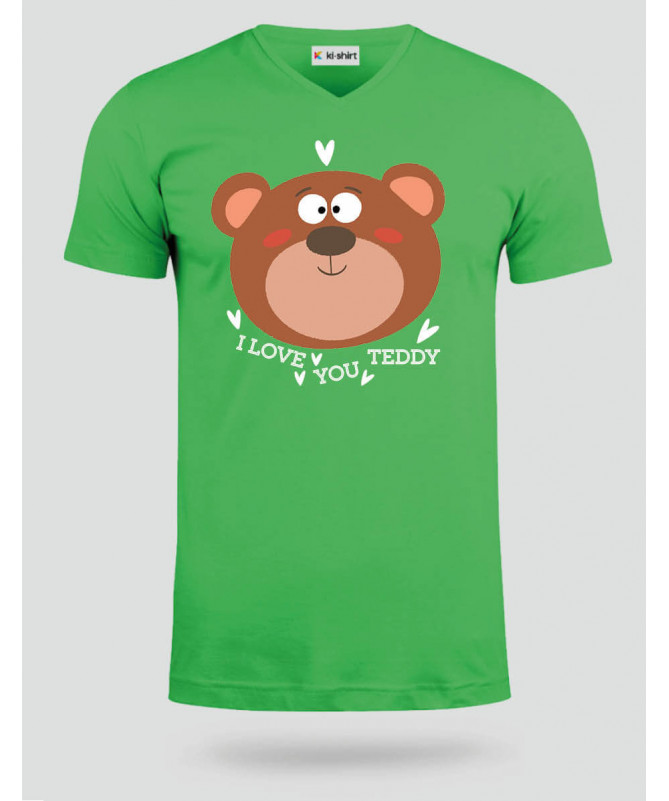 I love you teddy  T-shirt Scollo V