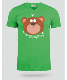 I love you teddy  T-shirt Scollo V