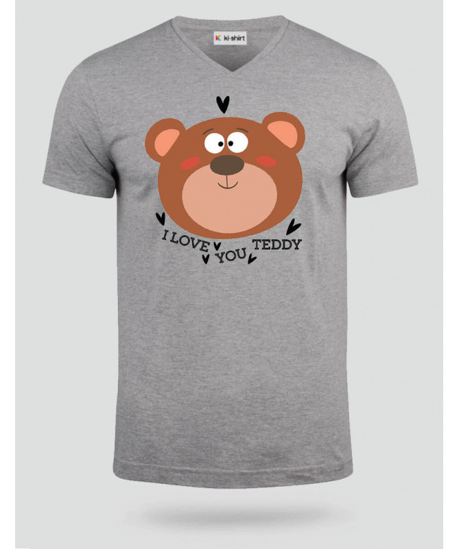 I love you teddy  T-shirt Scollo V