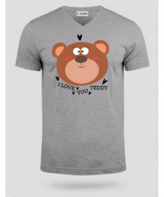 I love you teddy  T-shirt Scollo V