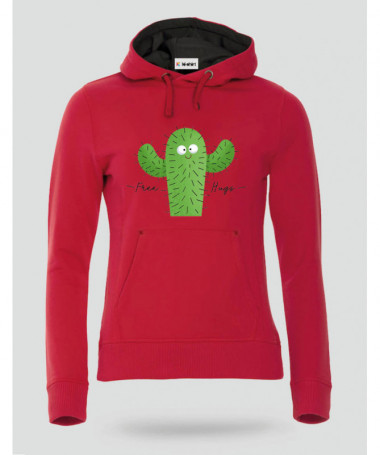 Free hugs Felpa Premium con cappuccio Donna