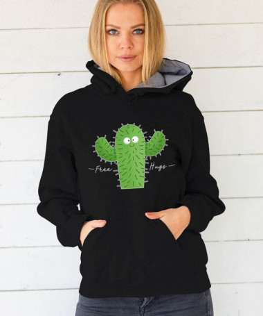 Free hugs Felpa Premium con cappuccio Donna