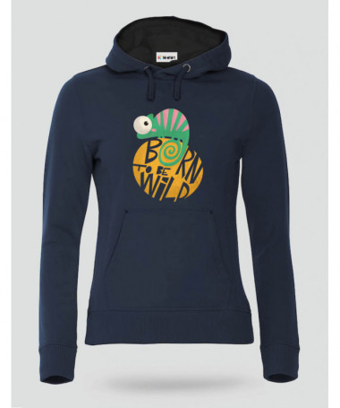 Born to be wild Felpa Premium con cappuccio Donna