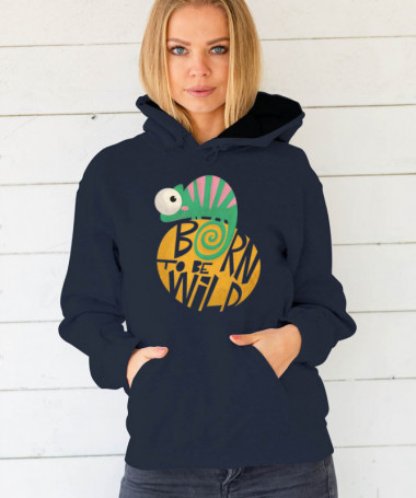 Born to be wild Felpa Premium con cappuccio Donna
