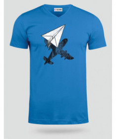 Aereo carta  T-shirt Scollo V