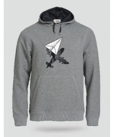 Aereo carta Felpa Premium con cappuccio Uomo