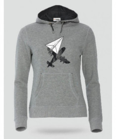 Aereo carta Felpa Premium con cappuccio Donna