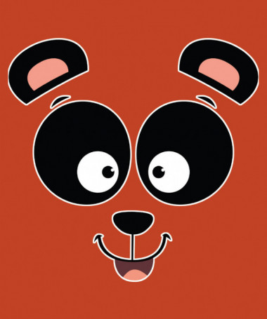 Panda  T-shirt Scollo V