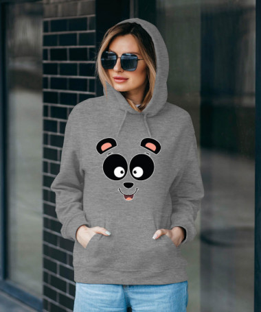Panda Felpa Premium con cappuccio Donna