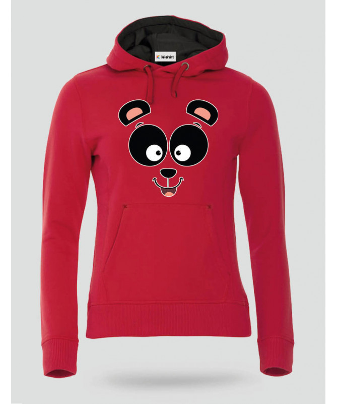 Panda Felpa Premium con cappuccio Donna
