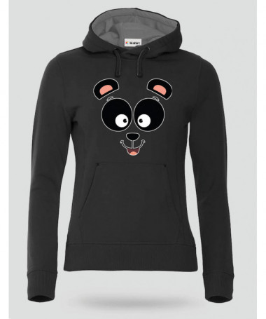 Panda Felpa Premium con cappuccio Donna
