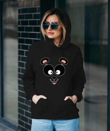 Panda Felpa Premium con cappuccio Donna