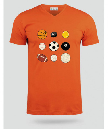 Palloni sport  T-shirt Scollo V