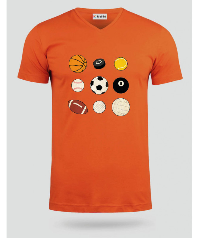 Palloni sport  T-shirt Scollo V