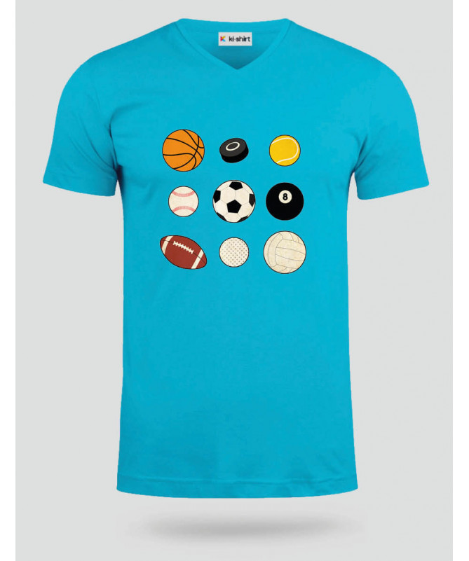 Palloni sport  T-shirt Scollo V