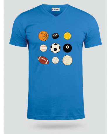 Palloni sport  T-shirt Scollo V