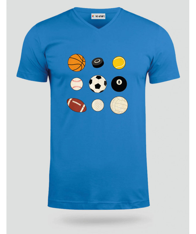 Palloni sport  T-shirt Scollo V