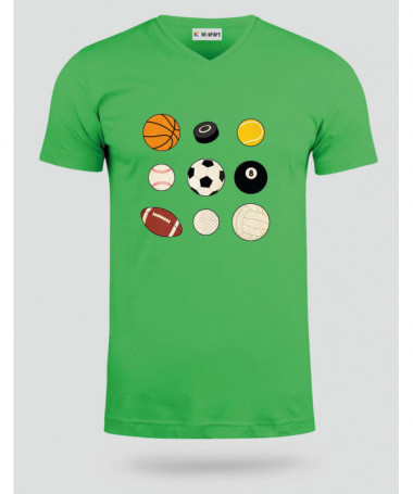 Palloni sport  T-shirt Scollo V