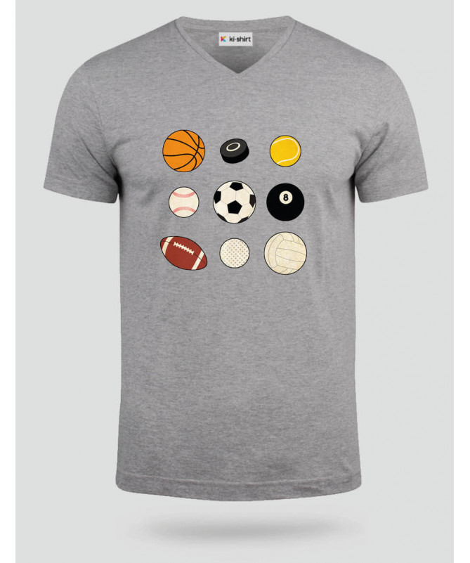 Palloni sport  T-shirt Scollo V