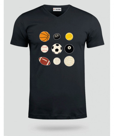 Palloni sport  T-shirt Scollo V