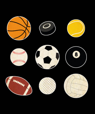 Palloni sport  T-shirt Scollo V