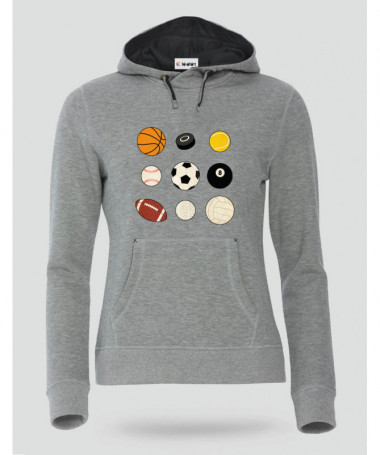 Palloni sport Felpa Premium con cappuccio Donna