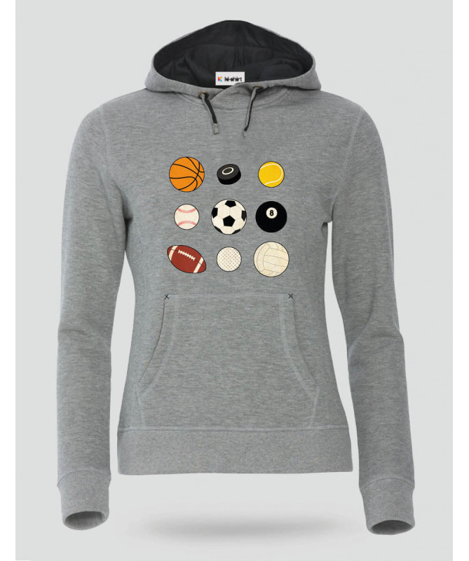 Palloni sport Felpa Premium con cappuccio Donna