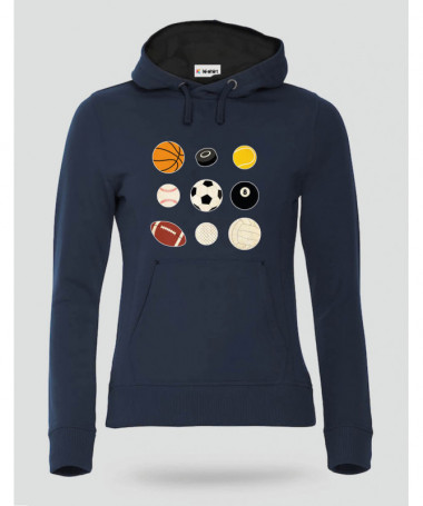 Palloni sport Felpa Premium con cappuccio Donna