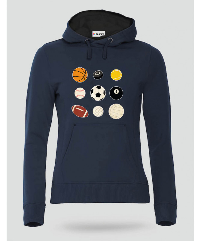 Palloni sport Felpa Premium con cappuccio Donna