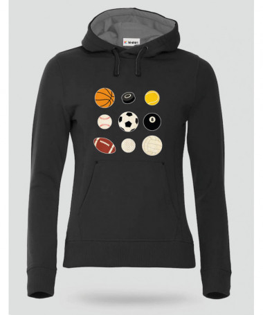 Palloni sport Felpa Premium con cappuccio Donna