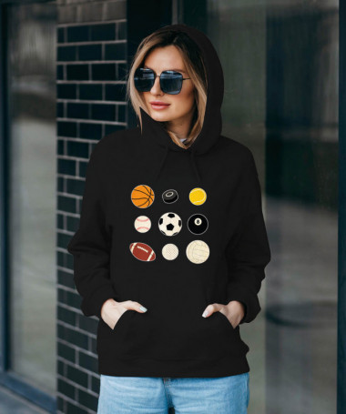 Palloni sport Felpa Premium con cappuccio Donna