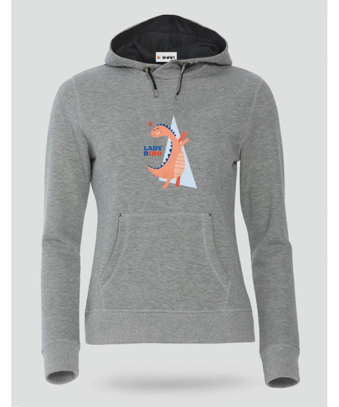 Lady dino Felpa Premium con cappuccio Donna