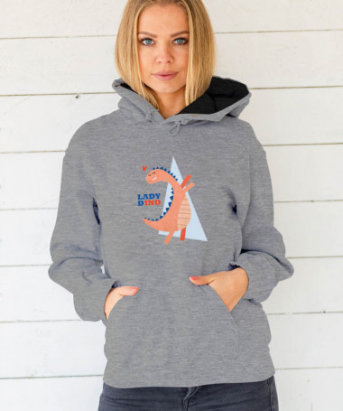 Lady dino Felpa Premium con cappuccio Donna