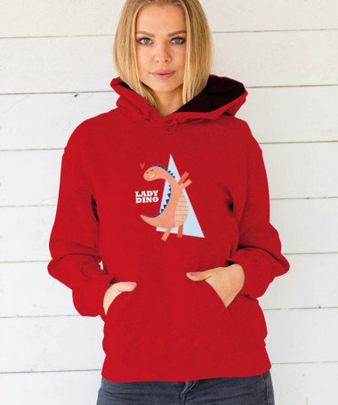 Lady dino Felpa Premium con cappuccio Donna