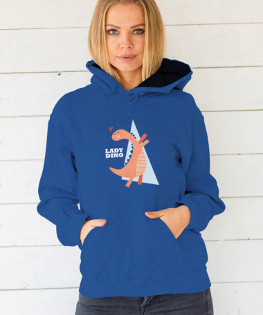 Lady dino Felpa Premium con cappuccio Donna