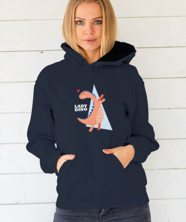 Lady dino Felpa Premium con cappuccio Donna
