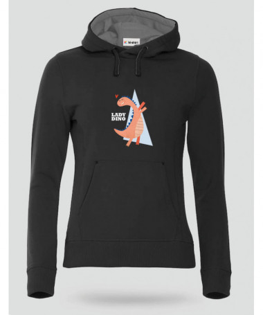 Lady dino Felpa Premium con cappuccio Donna