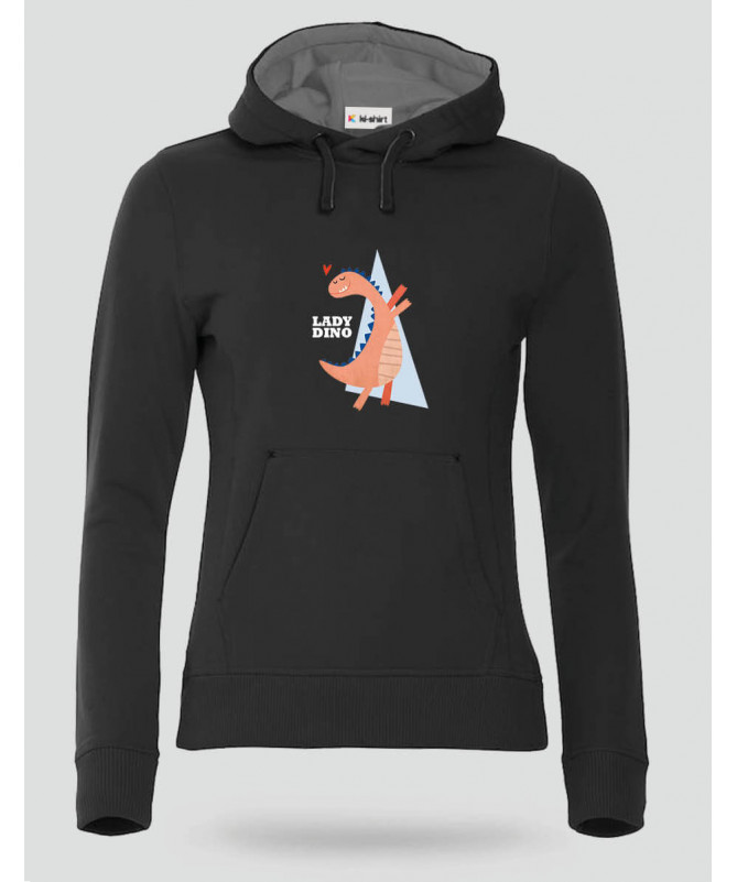 Lady dino Felpa Premium con cappuccio Donna